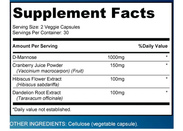 Bladder Relief 911 supplement facts